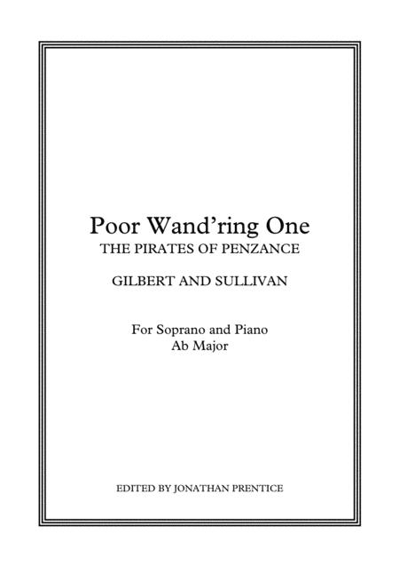 Poor Wand Ring One The Pirates Of Penzance Ab Major Sheet Music