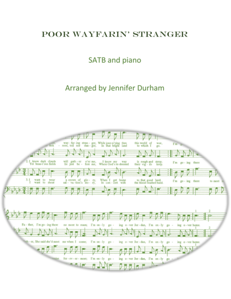 Poor Wayfarin Stranger Satb And Piano Sheet Music