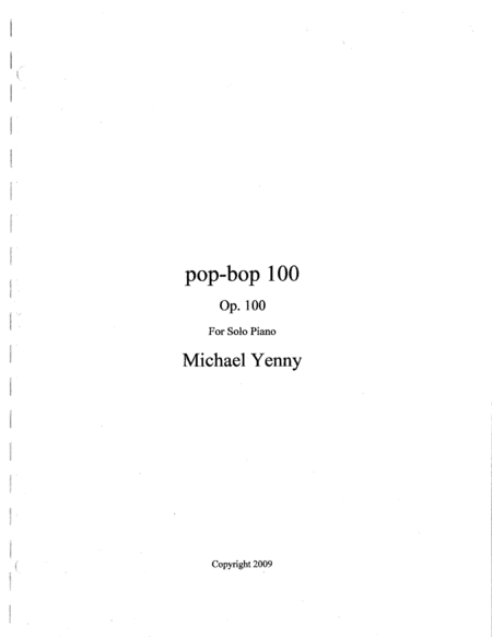Free Sheet Music Pop Bop 100 Op 100