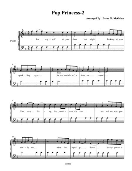 Pop Princess Easy Piano Sheet Music