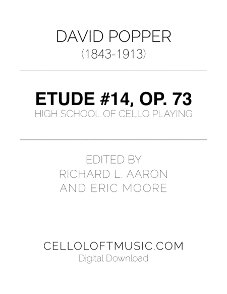 Free Sheet Music Popper Arr Richard Aaron Op 73 Etude 14