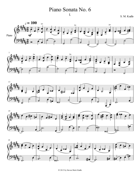 Free Sheet Music Popular Sonata For Intermediate Advanced Piano 6