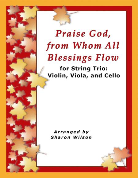 Free Sheet Music Praise God From Whom All Blessings Flow For String Trio Violin Viola And Cello