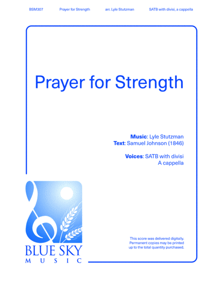 Prayer For Strength Sheet Music