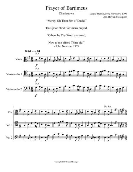 Prayer Of Bartimeus Sheet Music