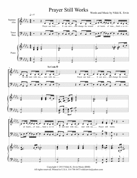 Prayer Still Works Sheet Music