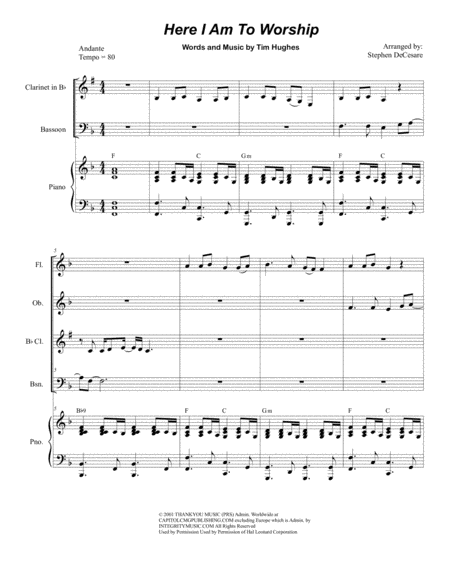 Prayer To The Virgin For Clarinet Flute And Guitar Sheet Music