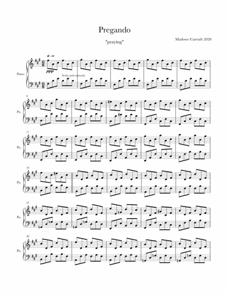 Pregando Sheet Music