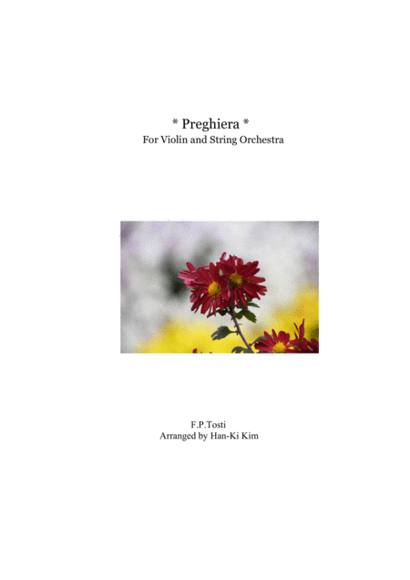 Preghiera For Solo Violin And Strings Sheet Music