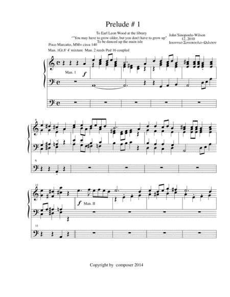 Free Sheet Music Prelude 1 For Organ Very Joyful