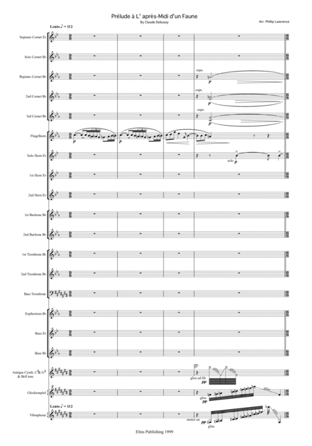 Prelude A L Apres Midi D Un Faune By Debussy Sheet Music