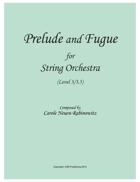 Free Sheet Music Prelude And Fugue For String Orchestra