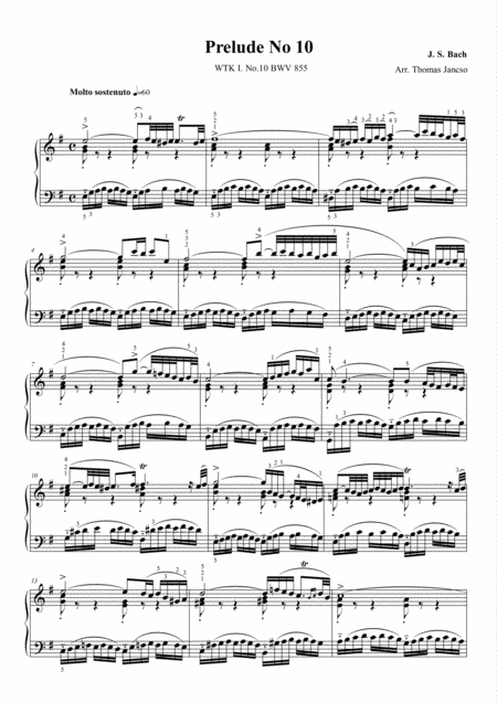 Prelude And Fugue In E Minor Sheet Music