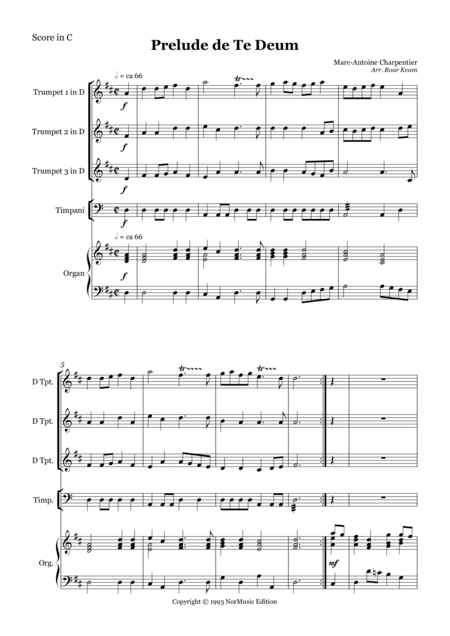 Prelude De Te Deum Sheet Music