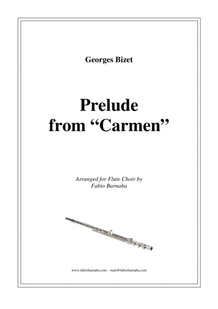 Free Sheet Music Prelude From Carmen For Flute Choir