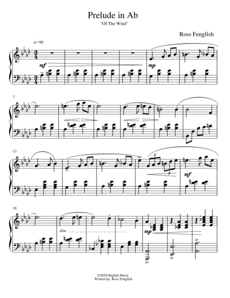 Prelude In Ab Of The Wind Sheet Music