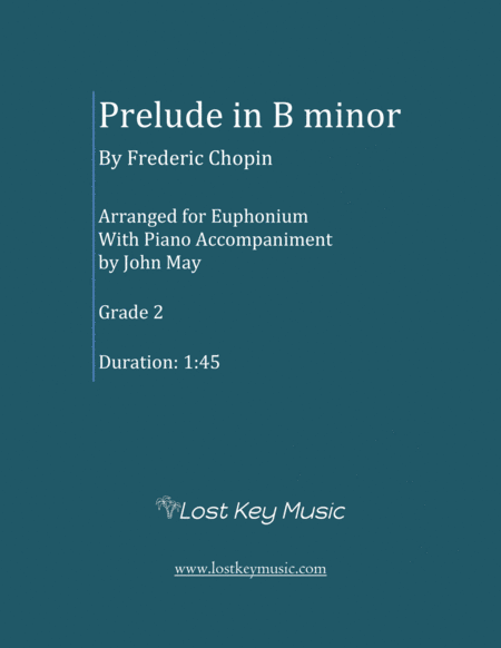 Prelude In B Minor Euphonium Solo With Piano Accompaniment Sheet Music