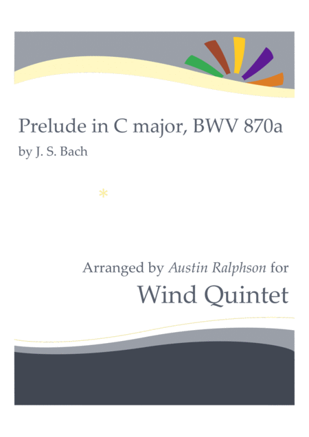 Free Sheet Music Prelude In C Major Bwv 870a Wind Quintet