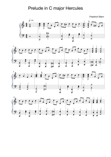 Prelude In C Major Hercules Sheet Music