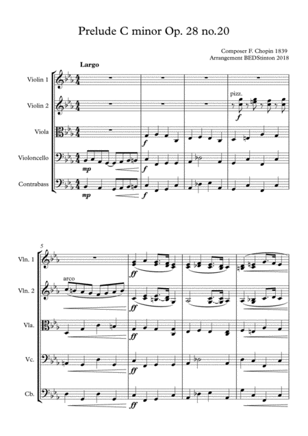 Prelude In C Minor Op 28 No 20 Sheet Music