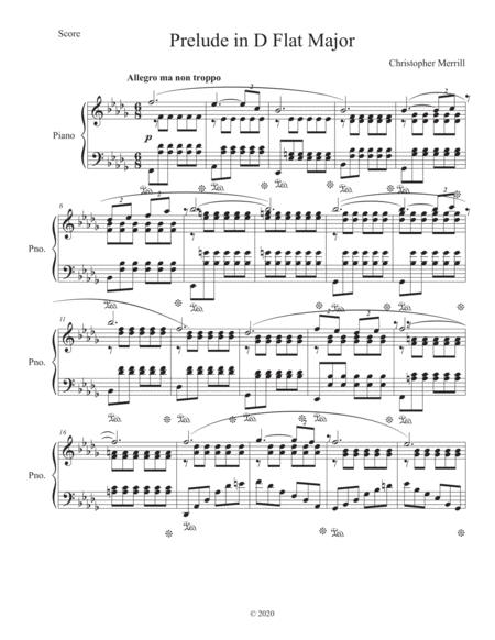 Free Sheet Music Prelude In D Flat Major