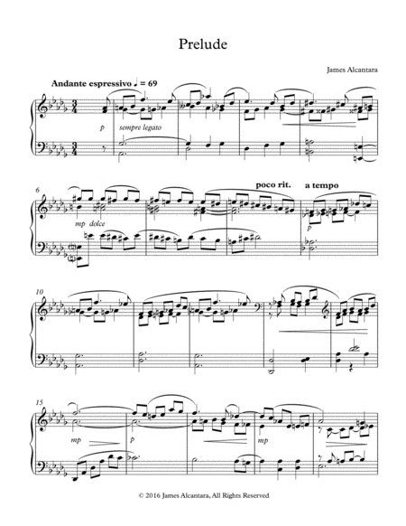 Prelude In Db Sheet Music