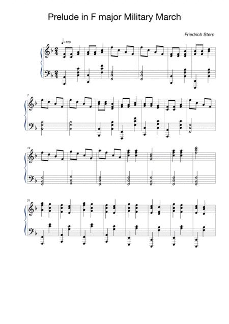 Prelude In F Major Military March Sheet Music