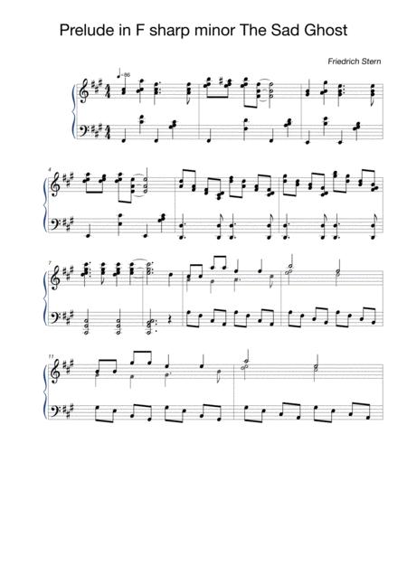 Prelude In F Sharp Minor The Sad Ghost Sheet Music