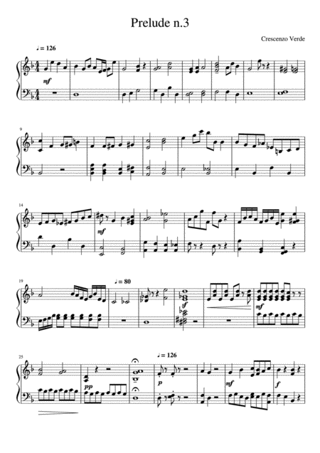 Prelude N 3 Sheet Music