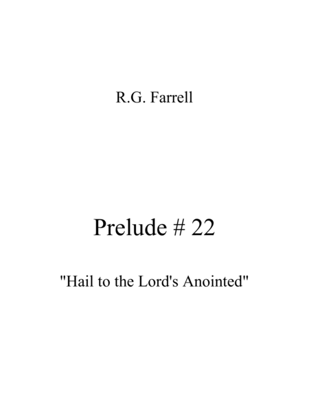 Free Sheet Music Prelude No 22