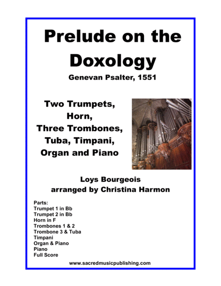 Free Sheet Music Prelude On The Doxology The Old Hundredth Brass Ensemble Timpani Organ And Piano