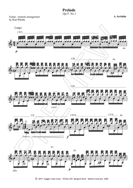 Free Sheet Music Prelude Op 9 No 1