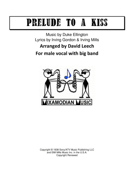 Free Sheet Music Prelude To A Kiss Male Vocal