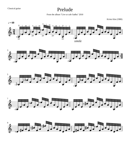 Prelude To A Samba Sheet Music