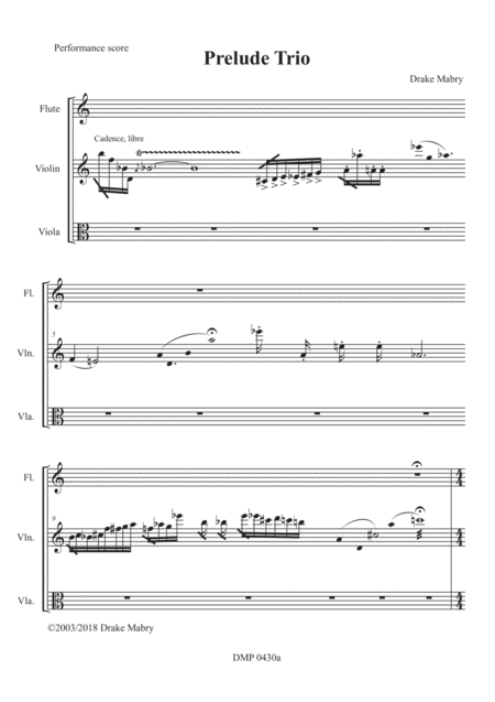 Free Sheet Music Prelude Trio