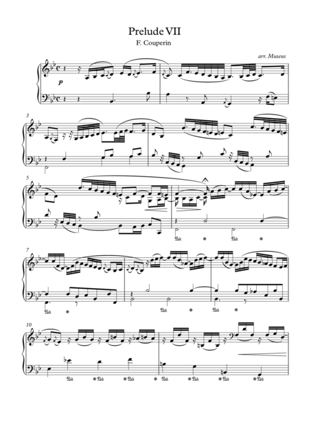 Prelude Vii By F Couperin Sheet Music