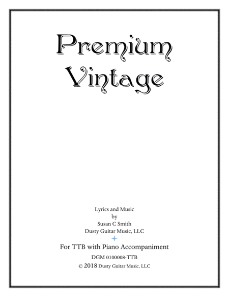 Free Sheet Music Premium Vintage Ttb Voicing