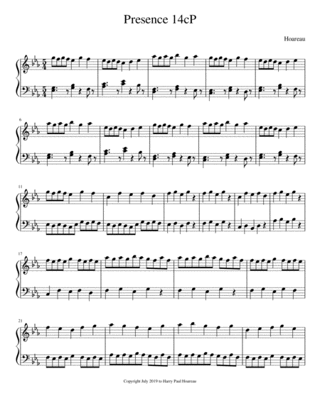 Presence 14c Piano Sheet Music