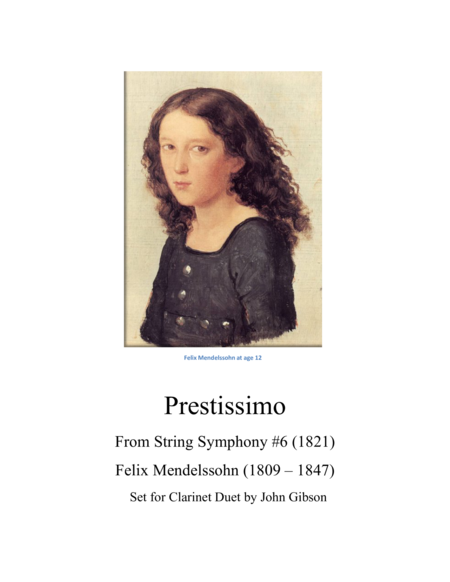 Prestissimo For Clarinet Duet Sheet Music