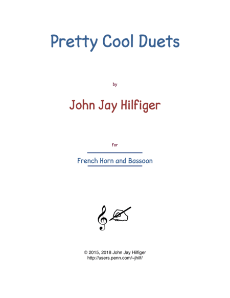 Pretty Cool Duets For Horn And Bassoon Sheet Music