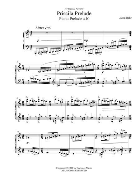 Priscila Prelude Sheet Music