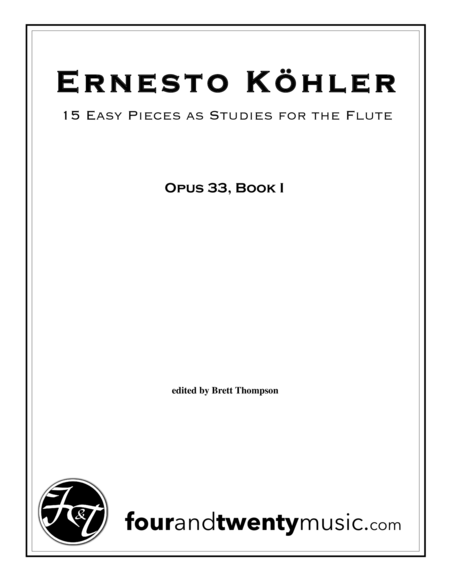 Free Sheet Music Progress In Flute Playing 15 Easy Pieces As Studies Opus 33 Book 1
