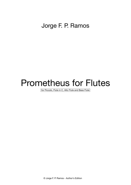 Free Sheet Music Prometheus For Flutes For Flute Quartet