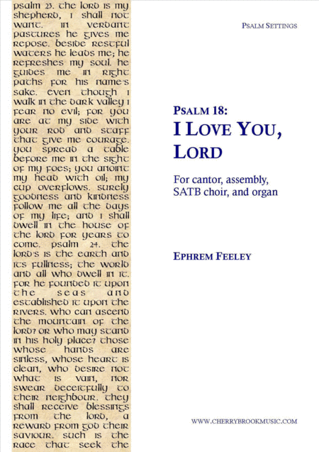 Psalm 18 I Love You Lord Sheet Music