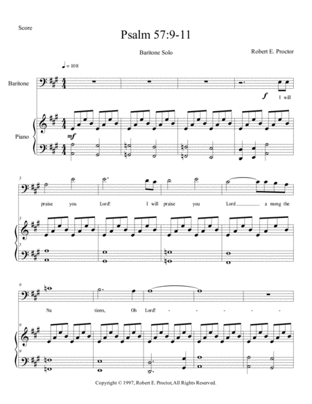 Psalm 57 9 11 Sheet Music