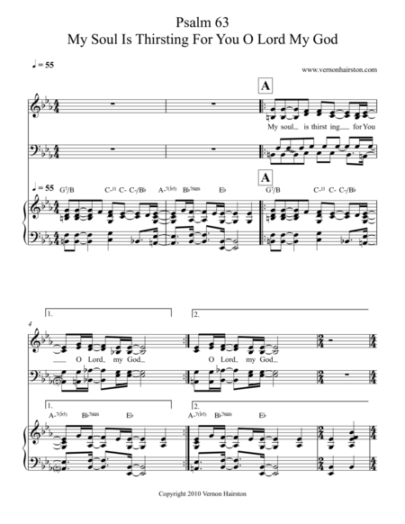 Free Sheet Music Psalm 63 My Soul Is Thirsting