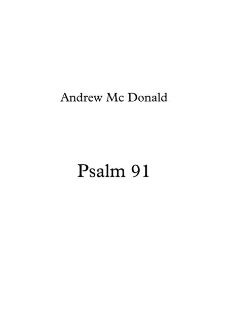 Free Sheet Music Psalm 91