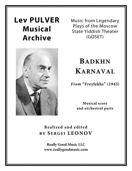 Pulver Lev Badkhn Karnaval From Freylekhs For Symphony Orchestra Full Score Set Of Parts Sheet Music