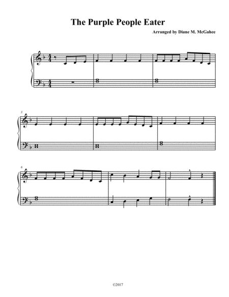 Free Sheet Music Purple People Eater