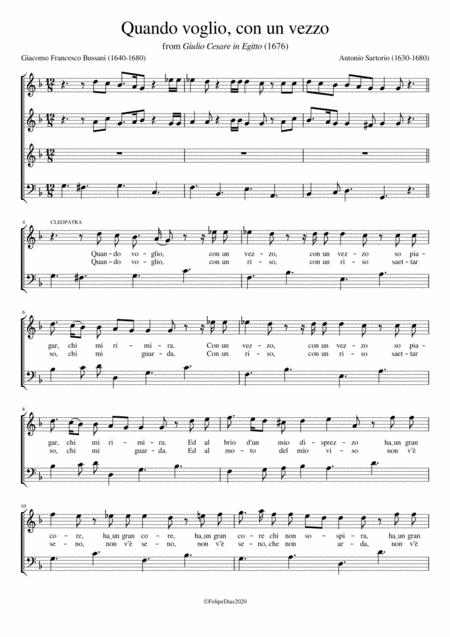 Free Sheet Music Quando Voglio Con Un Vezzo